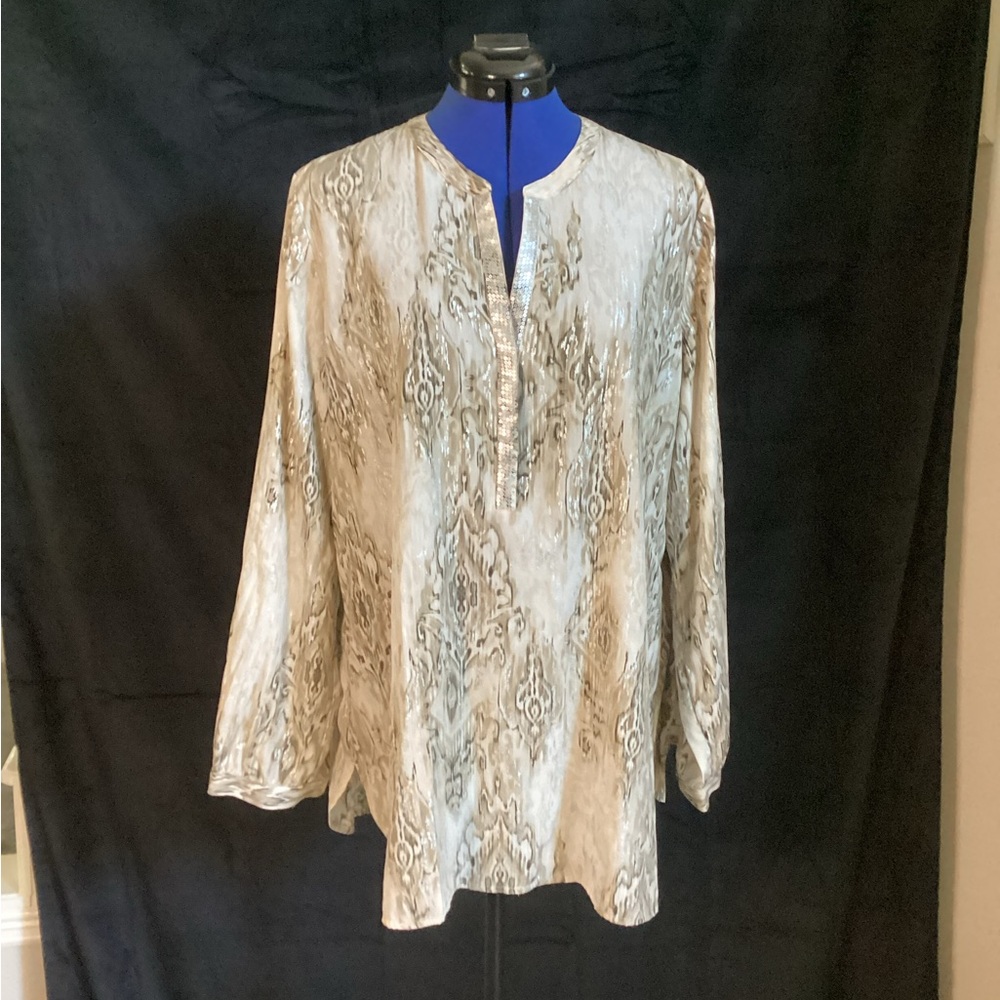 Snake Print Long Sleeve Blouse